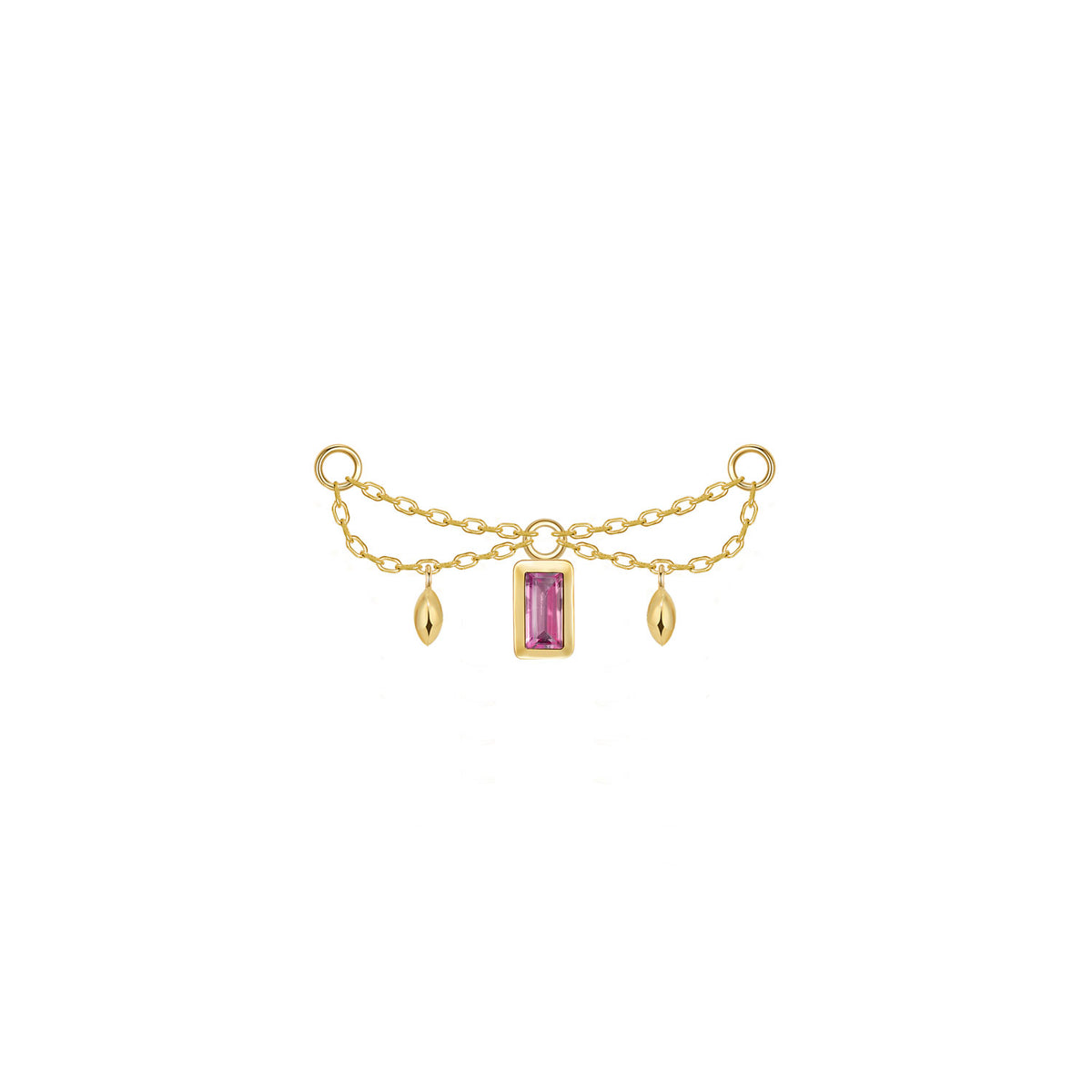 Belle Chain - Princess and Baguette Cut Gemstone
