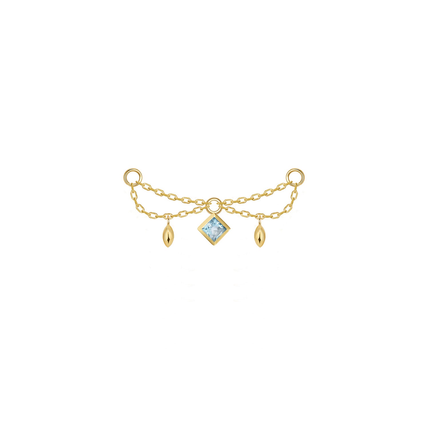 Belle Chain - Princess Cut Gemstone