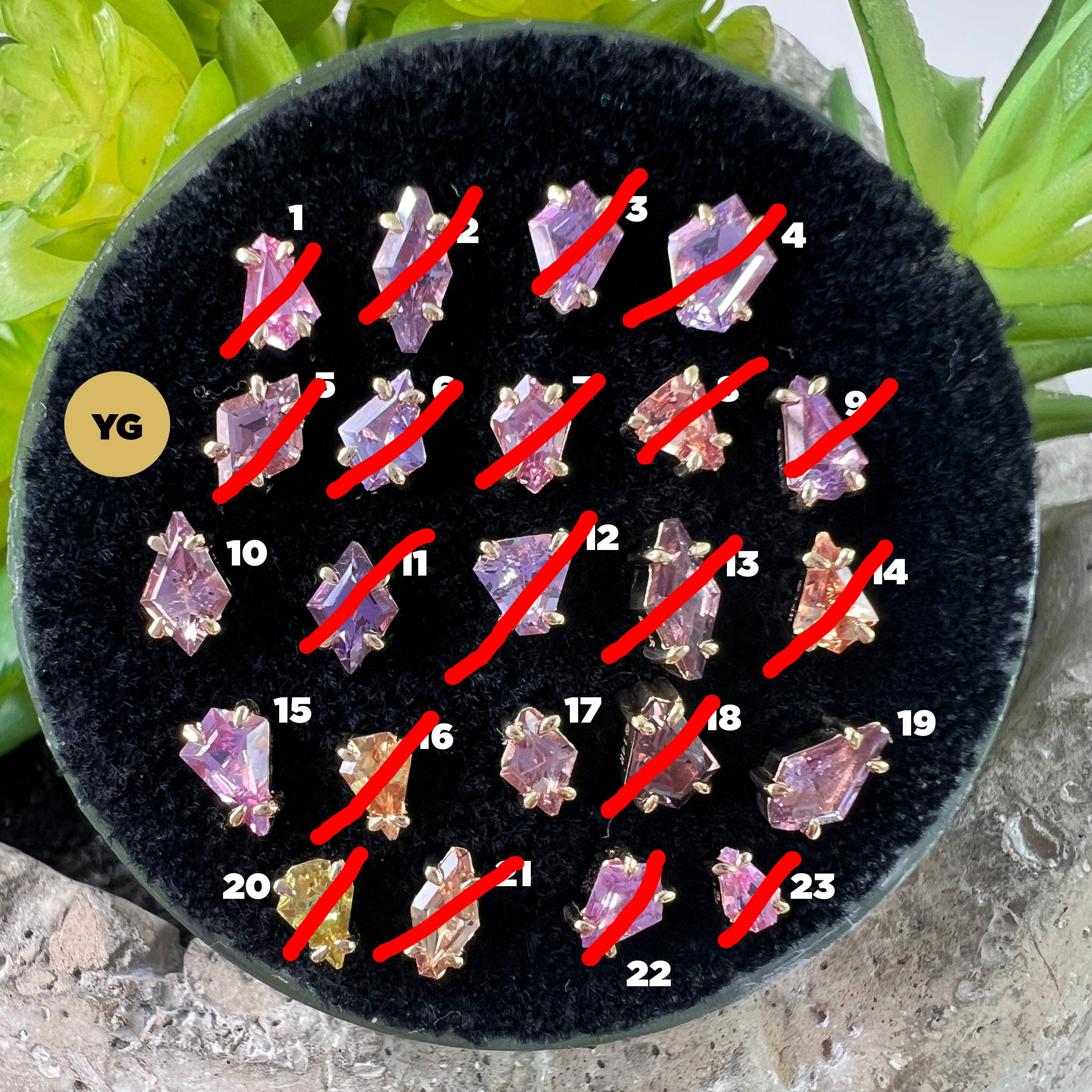 Claw Set Solitaire Faceted Sapphire Freeform One-Of-A-Kind