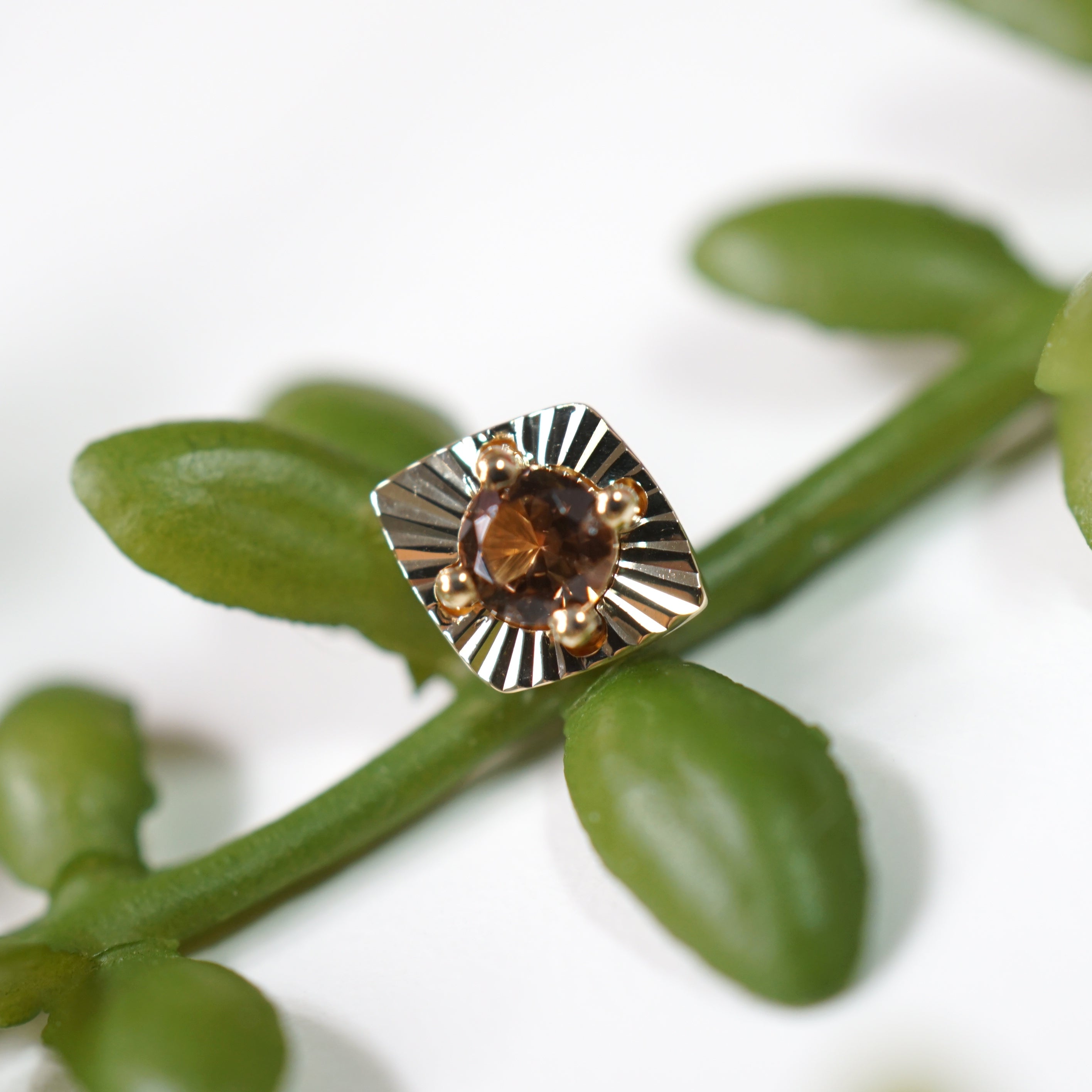 Andalusite with Rhombus Ray Gold Edge