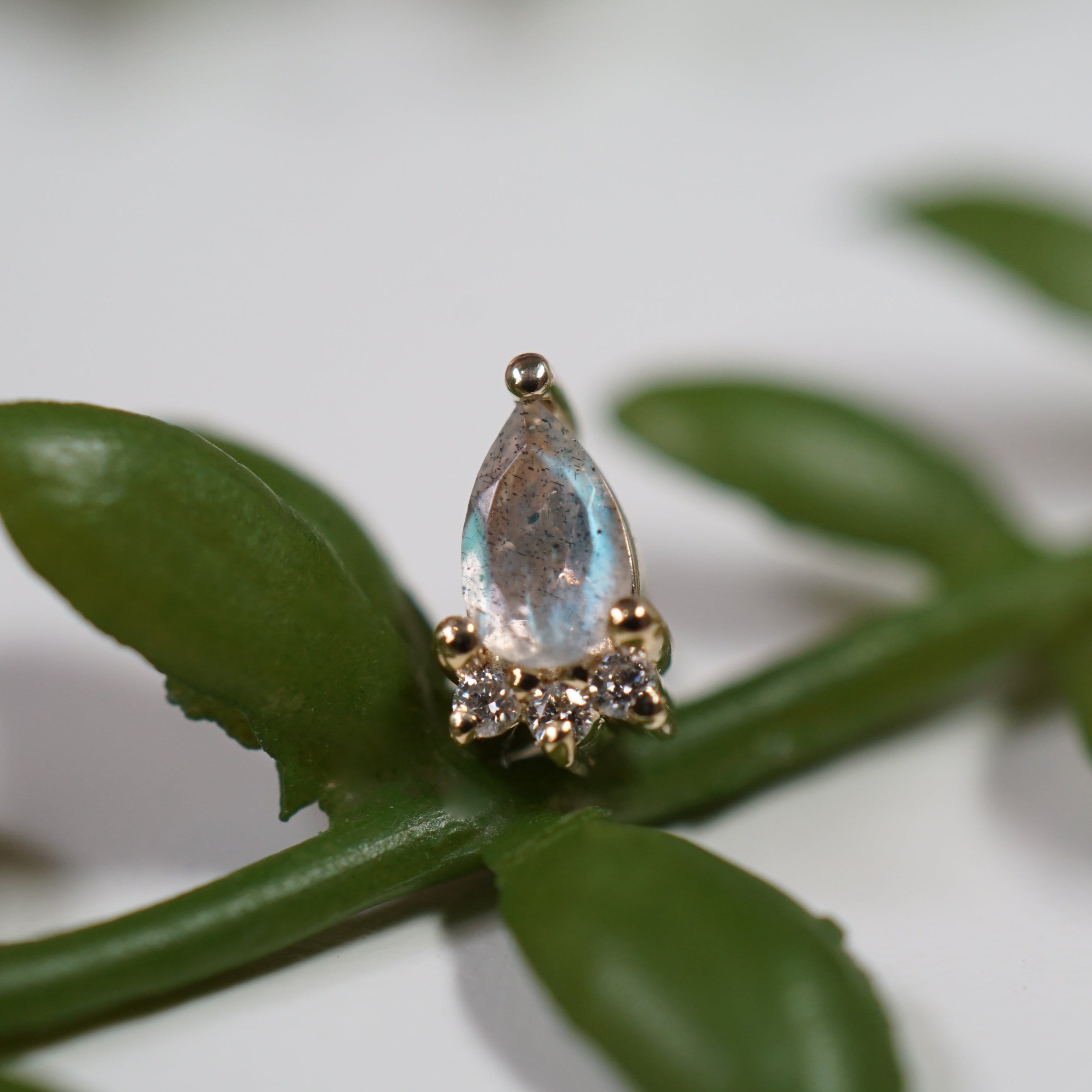 Leia Faceted Pear Labradorite