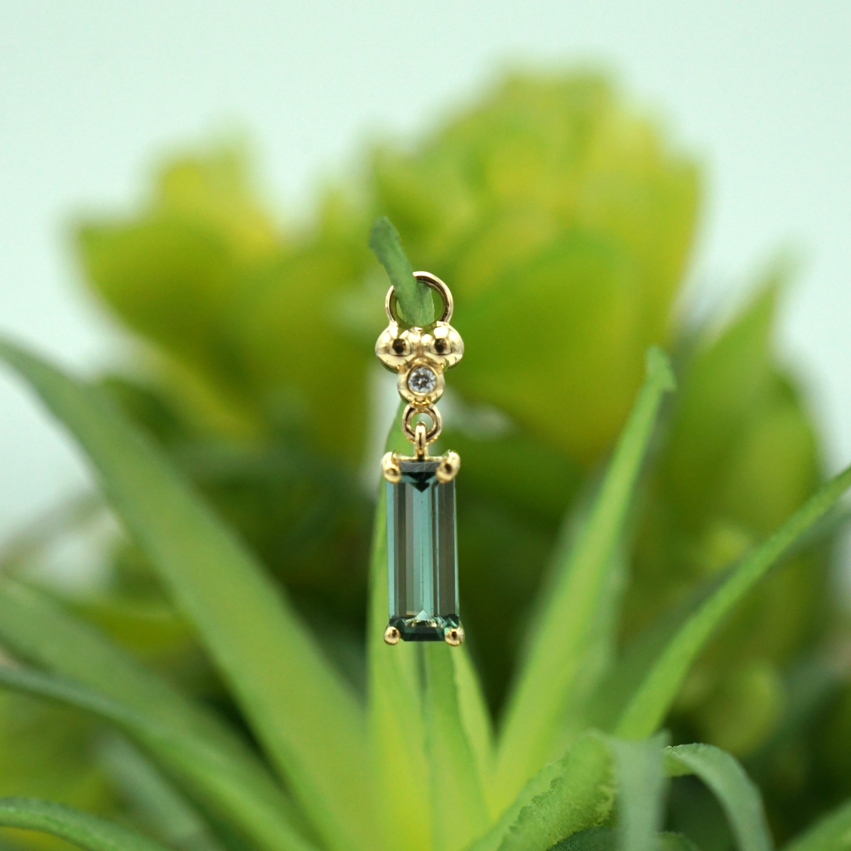 Ezra with Tourmaline Drop Charm