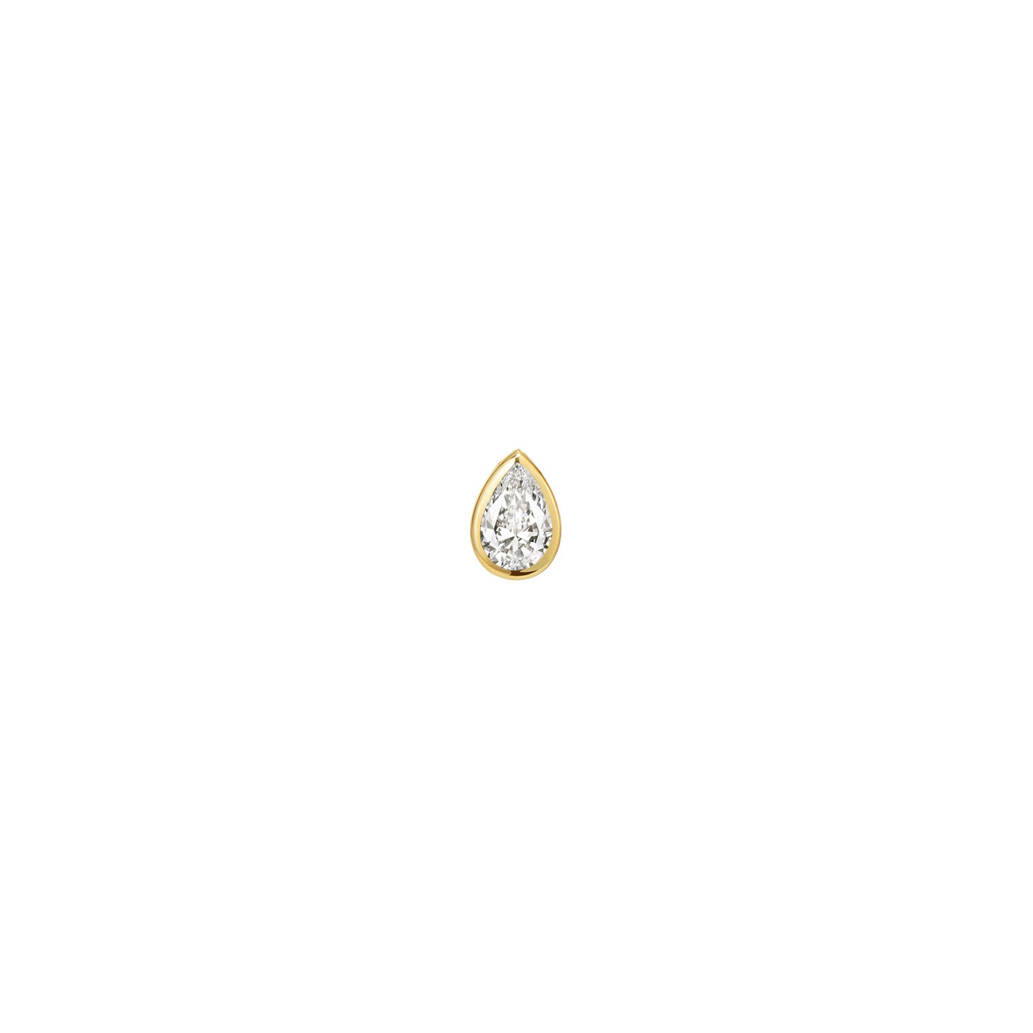 Diamond Pear Solitaire - Bezel