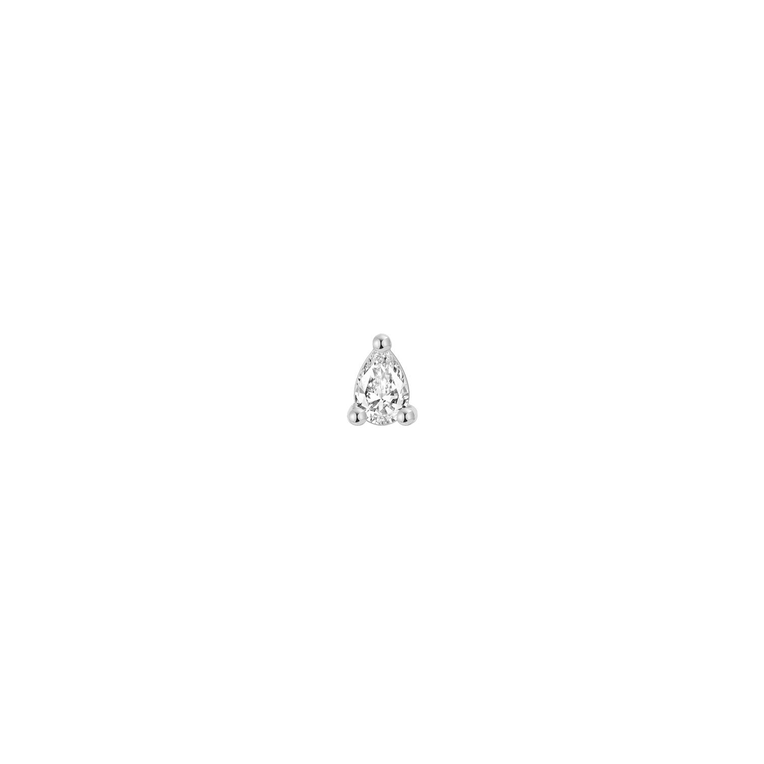 Diamond Pear Solitaire - Prong