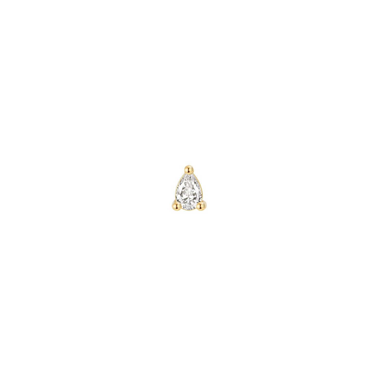 Diamond Pear Solitaire - Prong