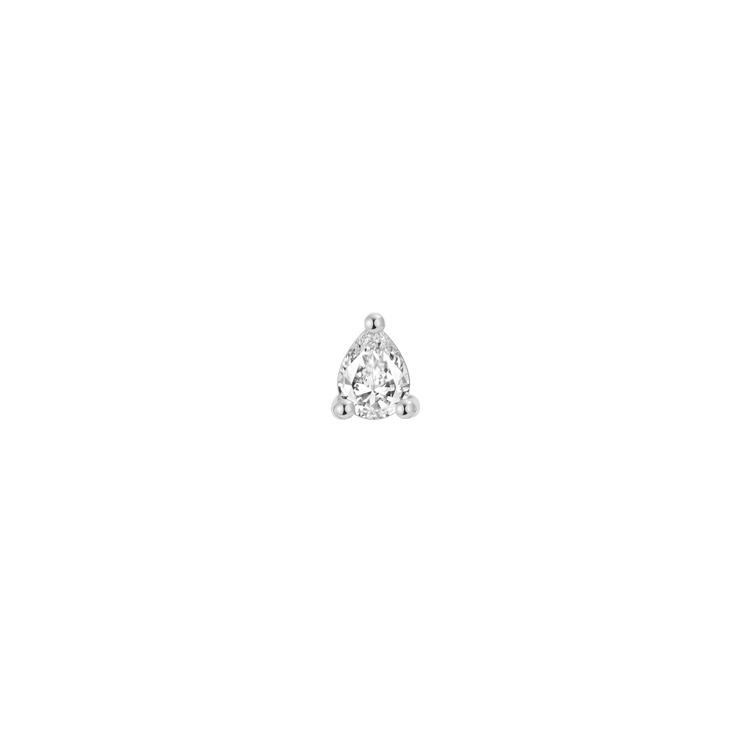 Diamond Pear Solitaire - Prong