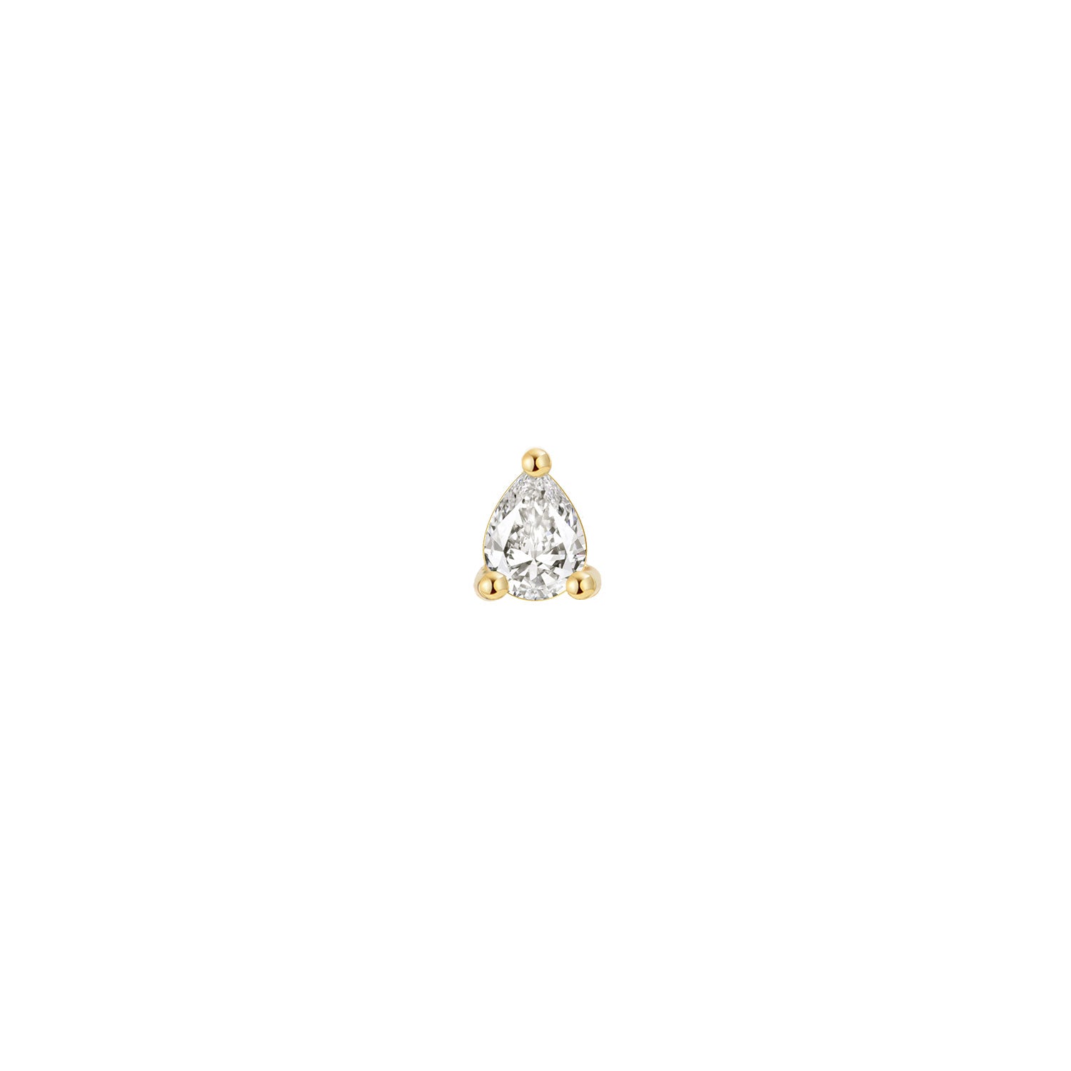 Diamond Pear Solitaire - Prong