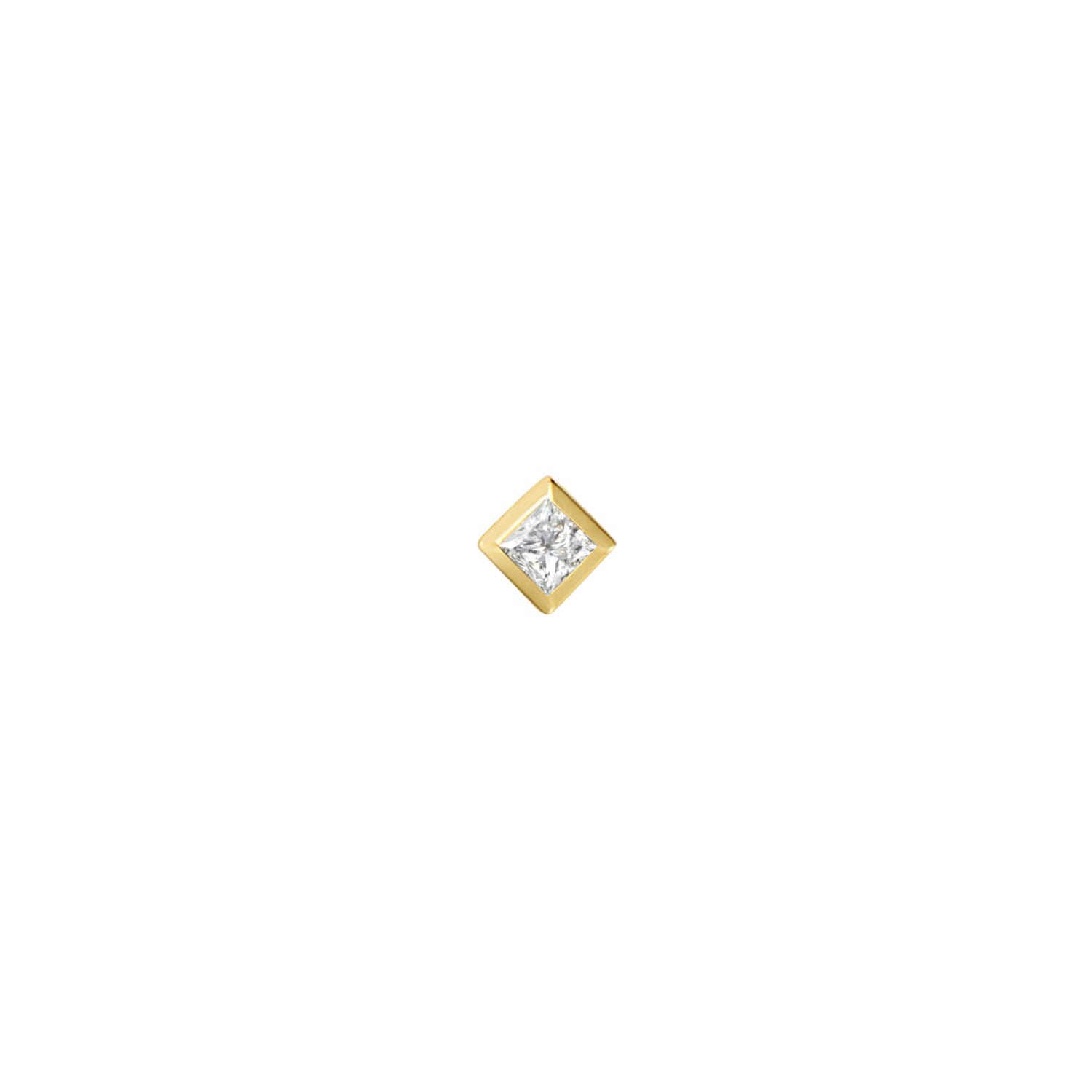 Diamond Princess Square Solitaire - Bezel