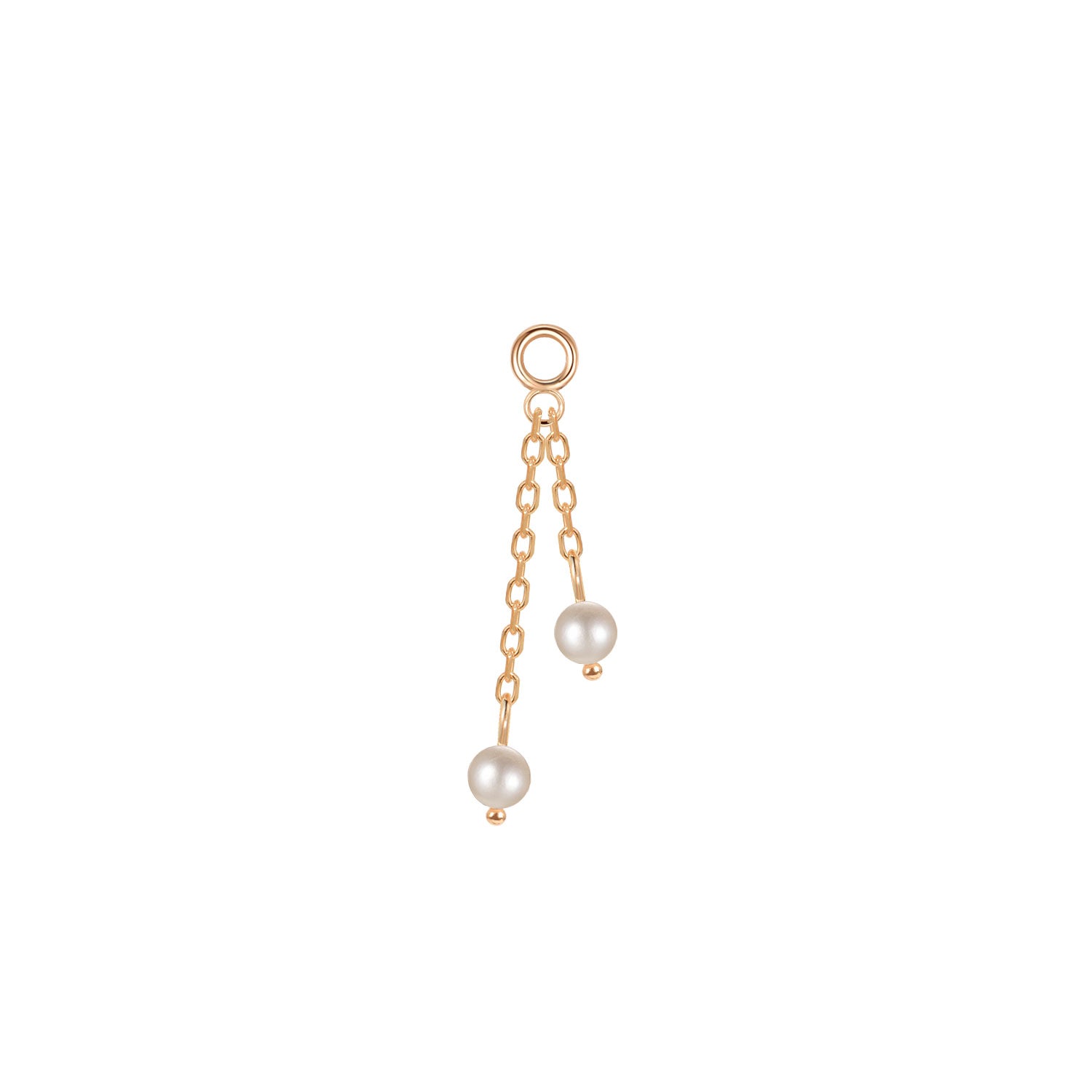 Double Pearl Charm On Chain