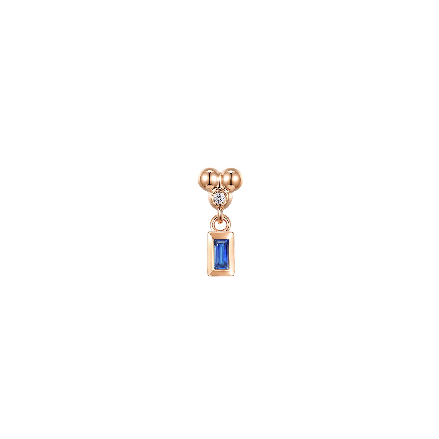 Ezra 3 Prong Bezel Dangle - Colored Gemstone