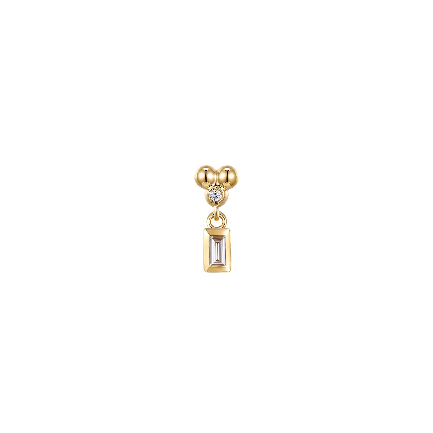 Ezra 3 Prong Bezel Dangle - Diamond