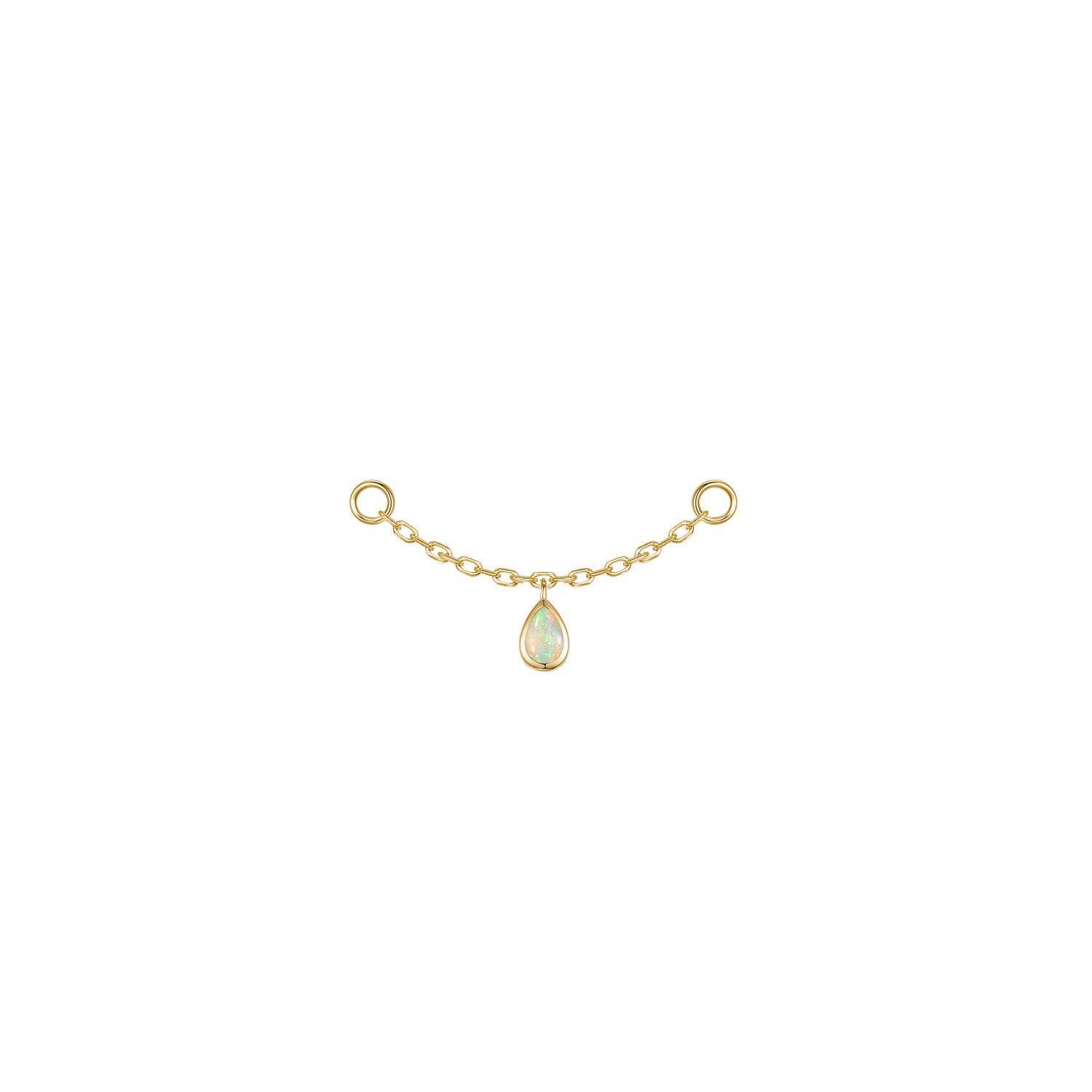 Pear Bezel Gemstone Chain