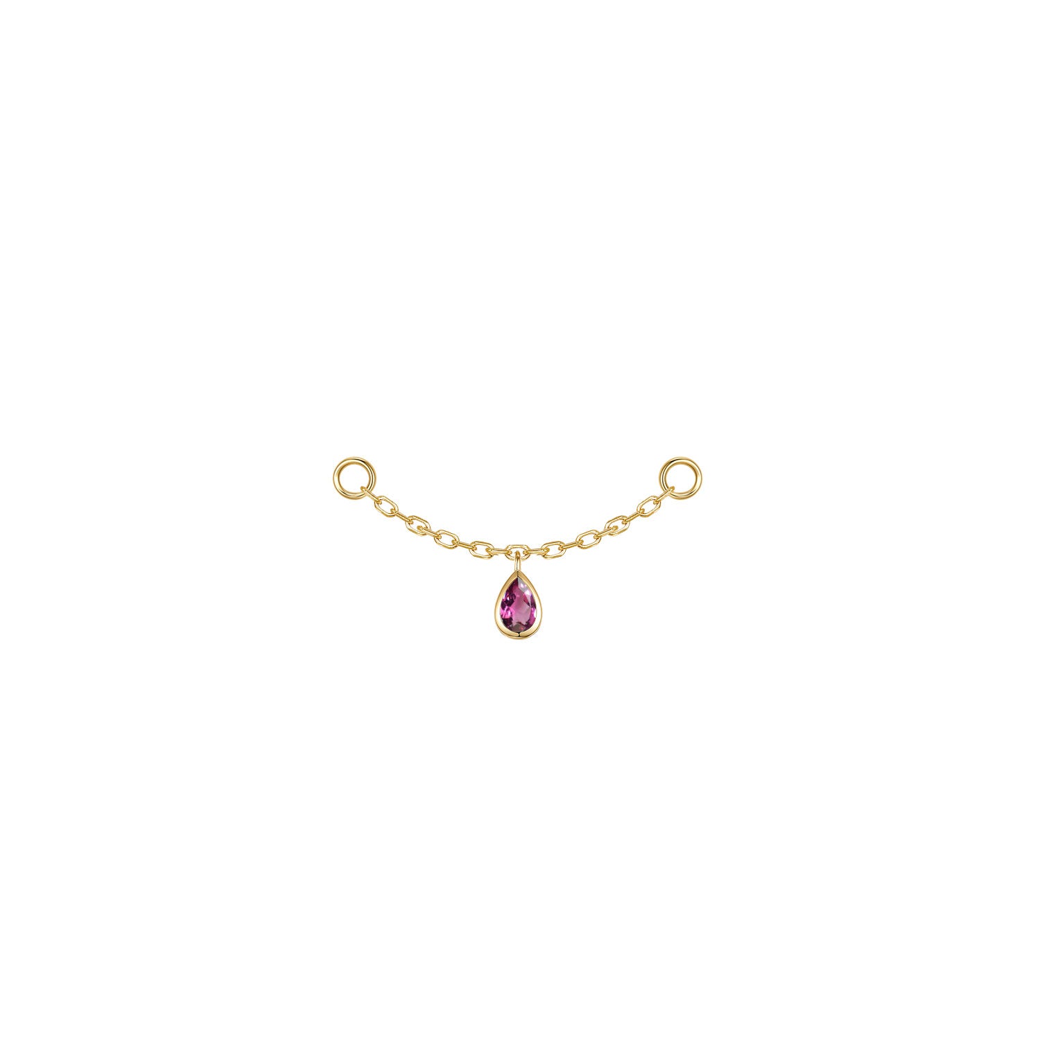 Pear Bezel Gemstone Chain