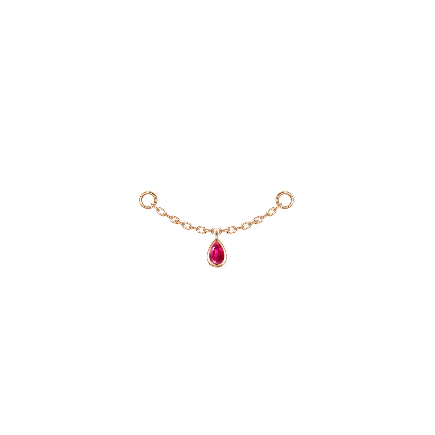 Pear Bezel Gemstone Chain