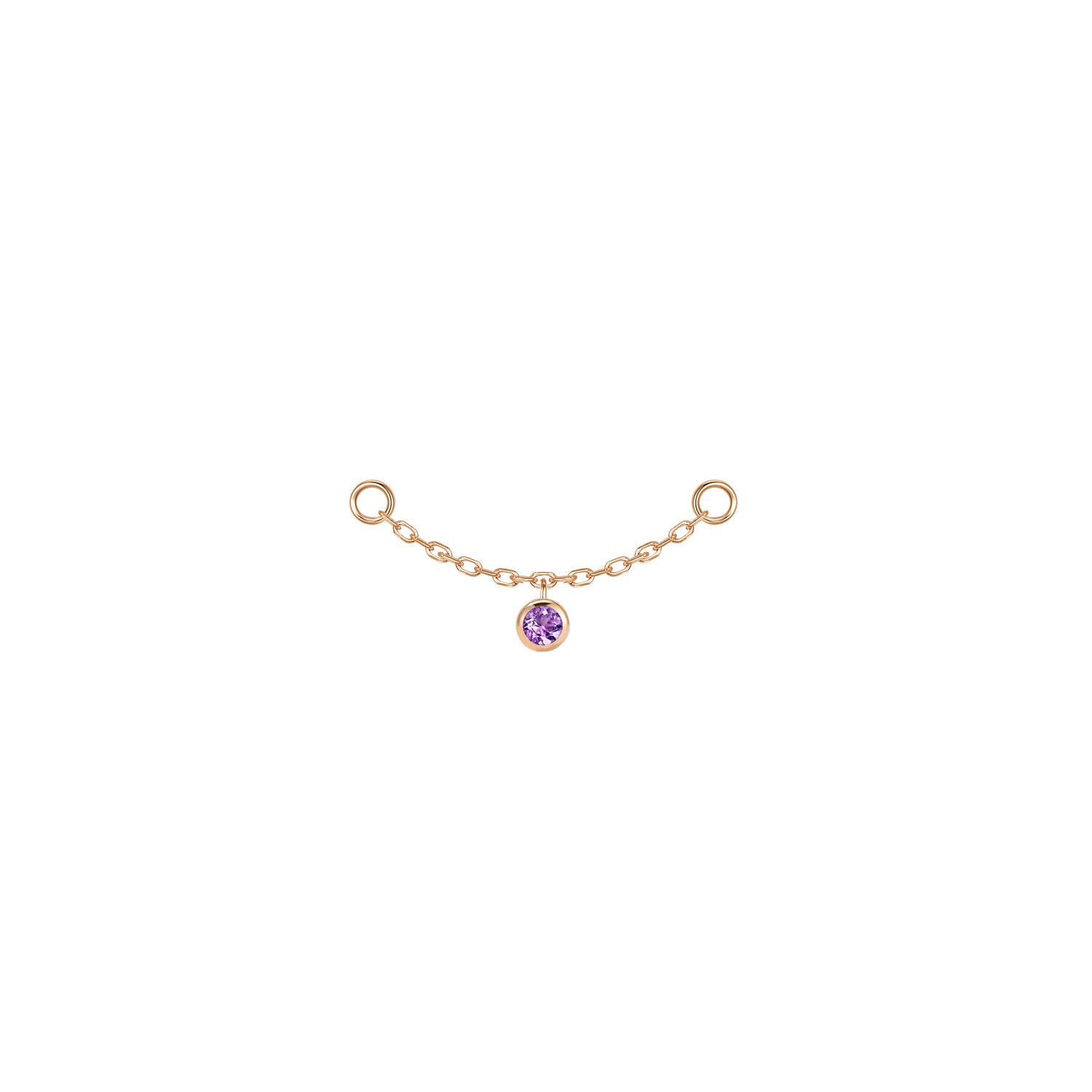 Round Bezel Gem Chain