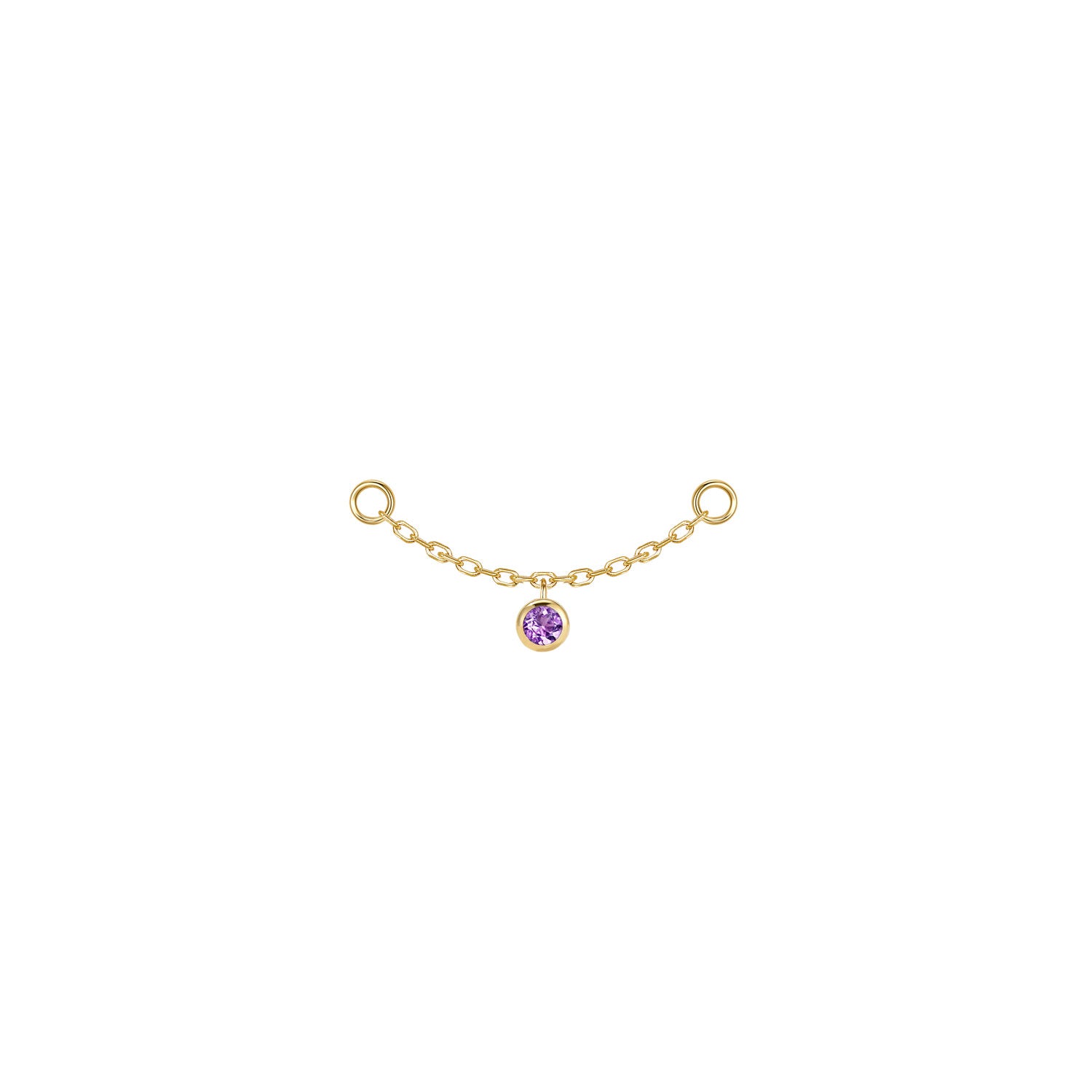 Round Bezel Gem Chain