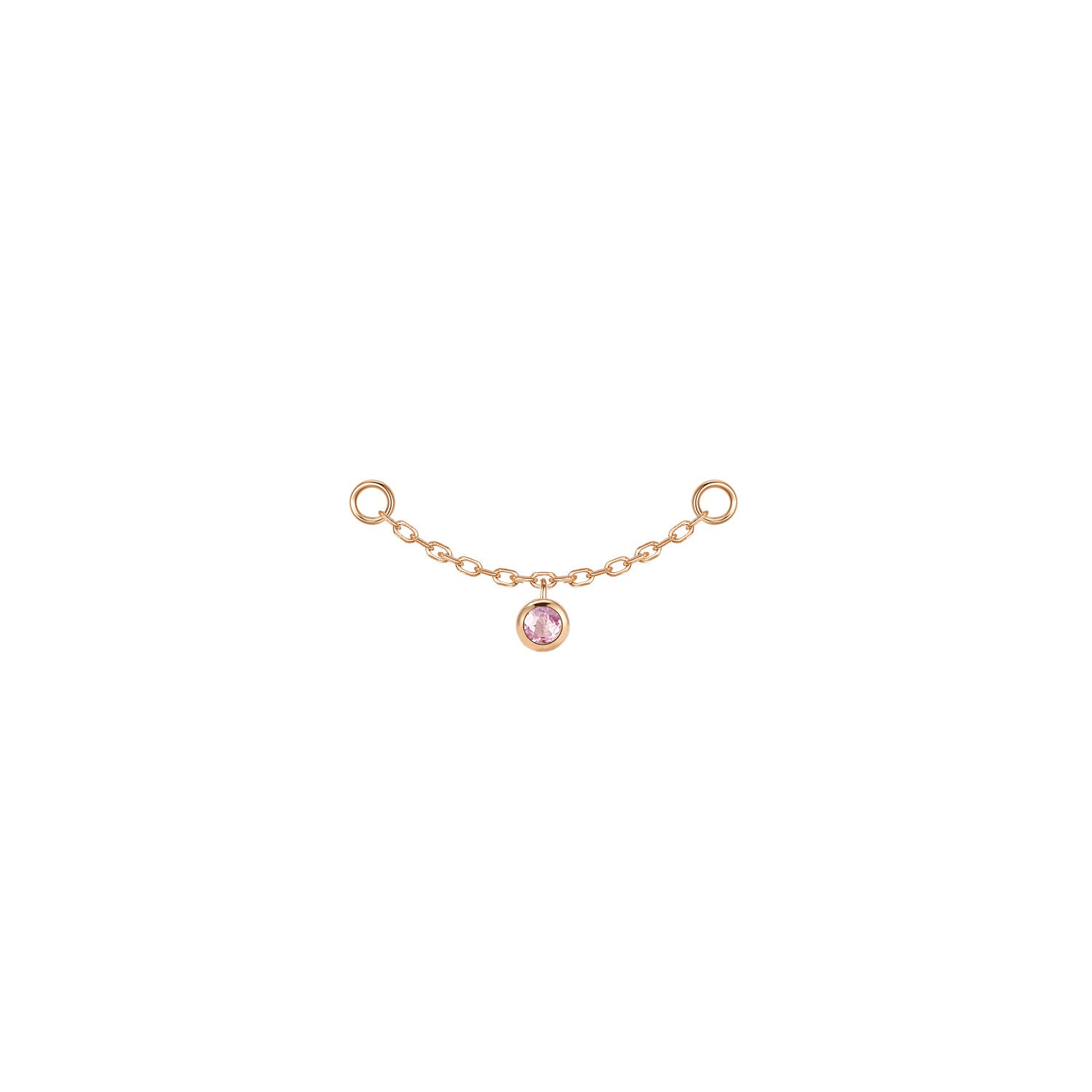 Round Bezel Gem Chain