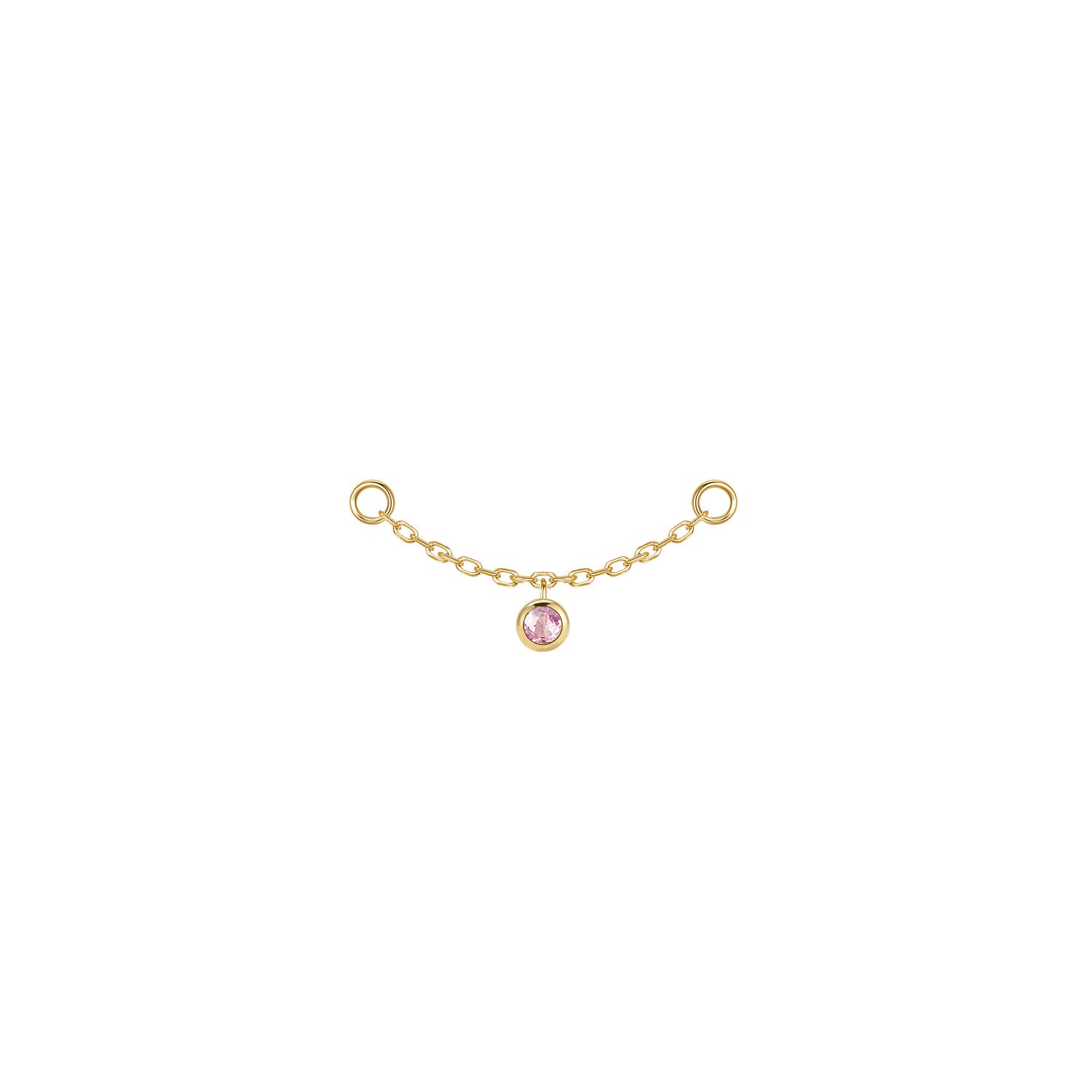 Round Bezel Gem Chain