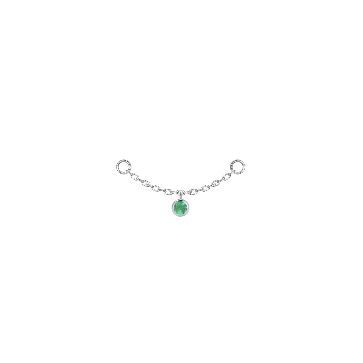 Round Bezel Gem Chain