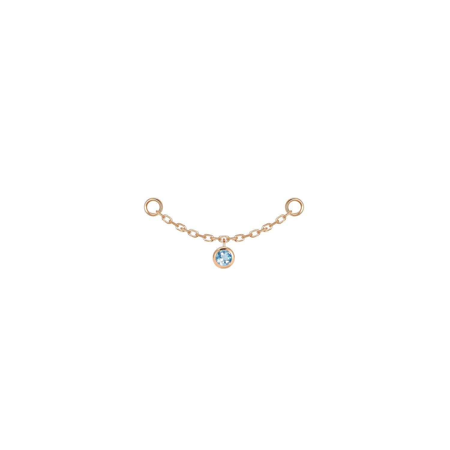 Round Bezel Gem Chain