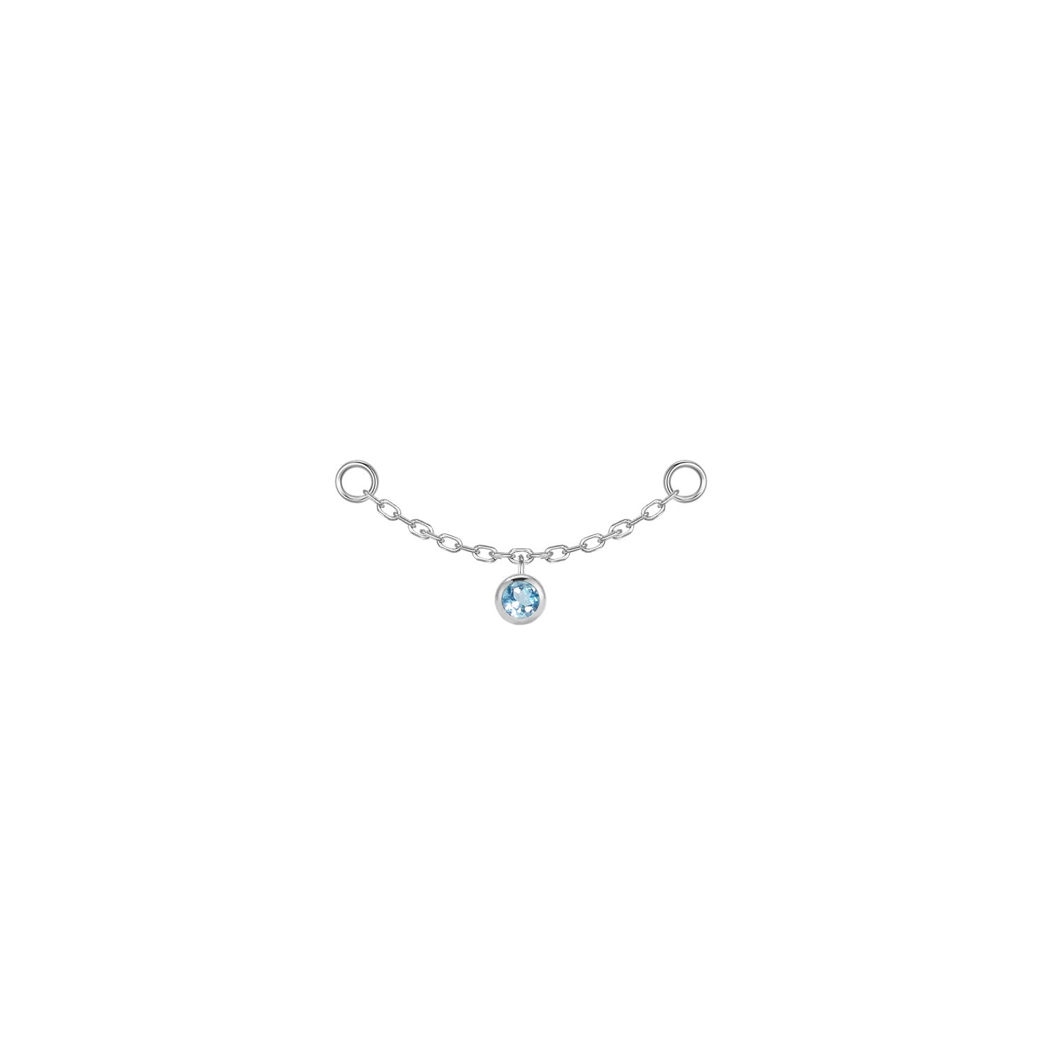 Round Bezel Gem Chain