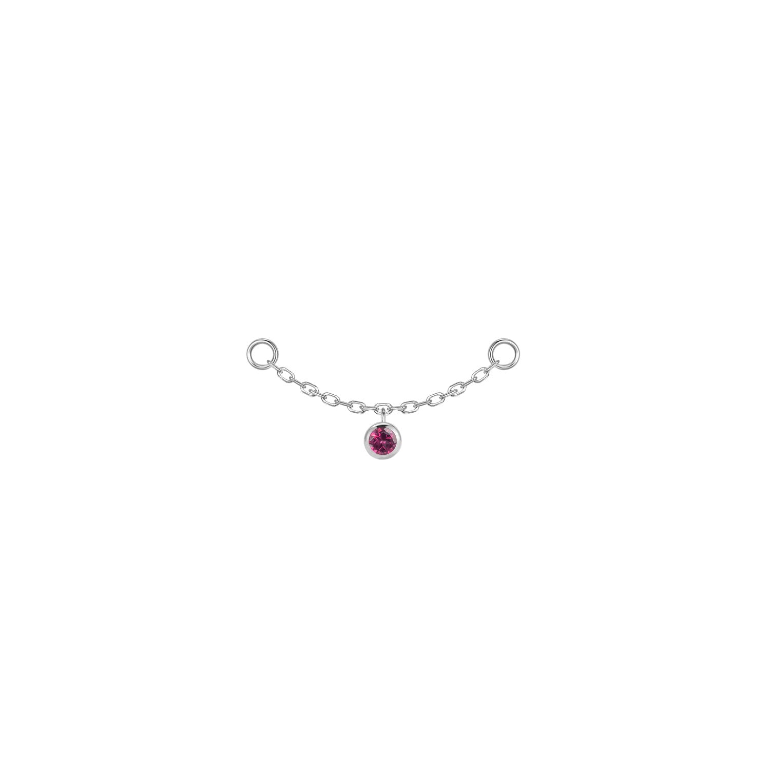 Round Bezel Gem Chain
