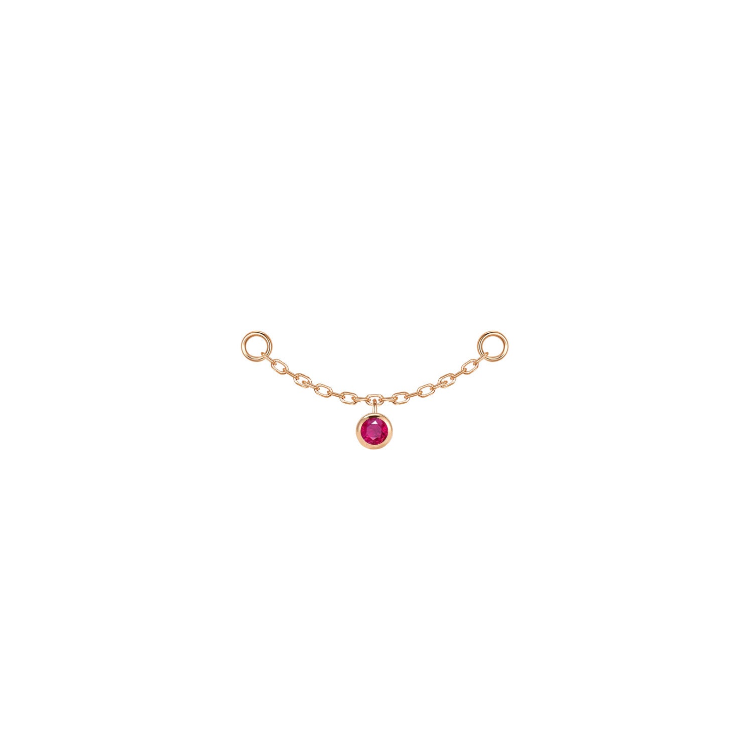 Round Bezel Gem Chain