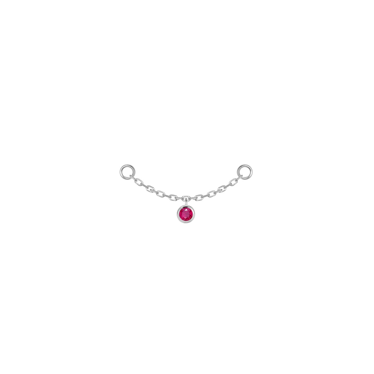 Round Bezel Gem Chain