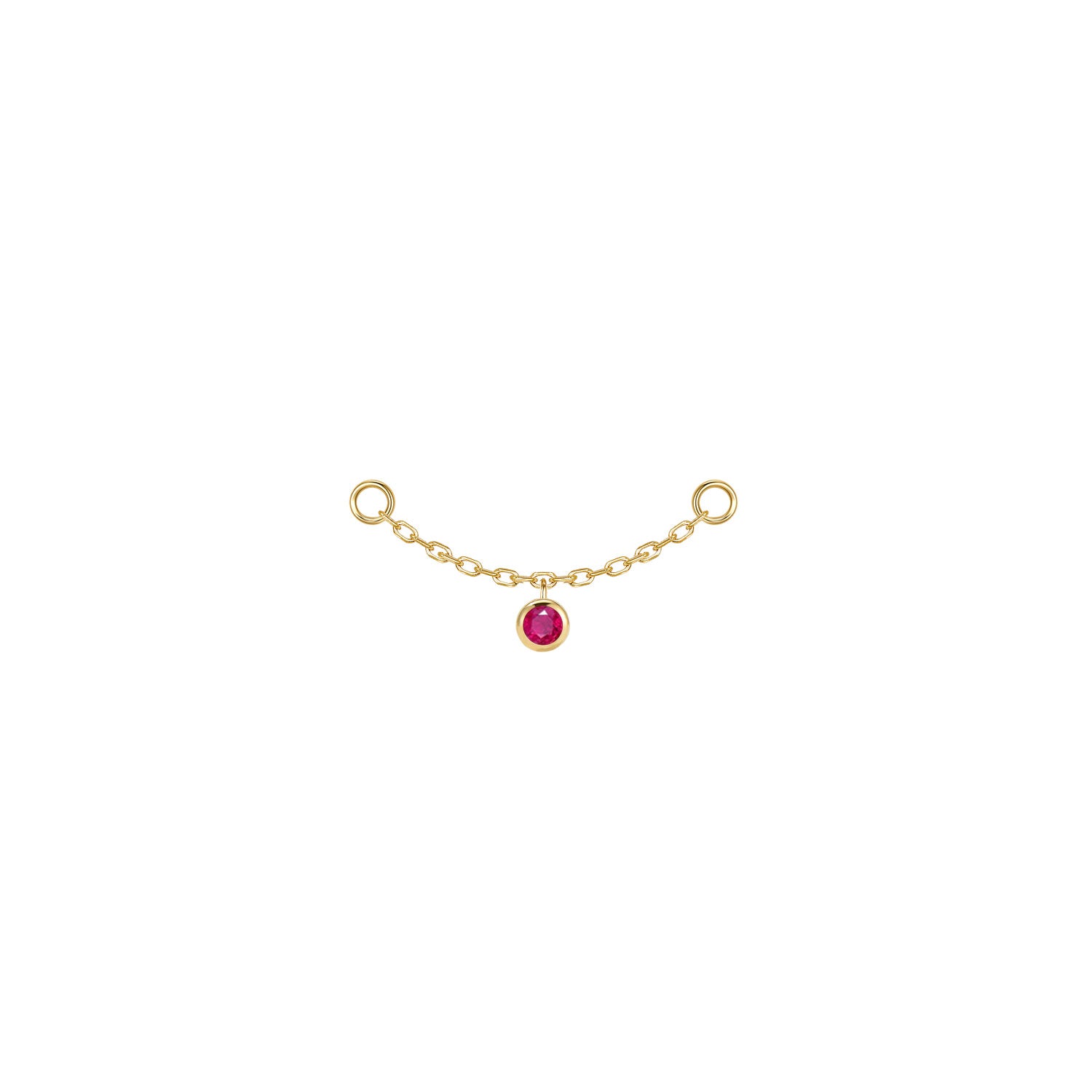 Round Bezel Gem Chain