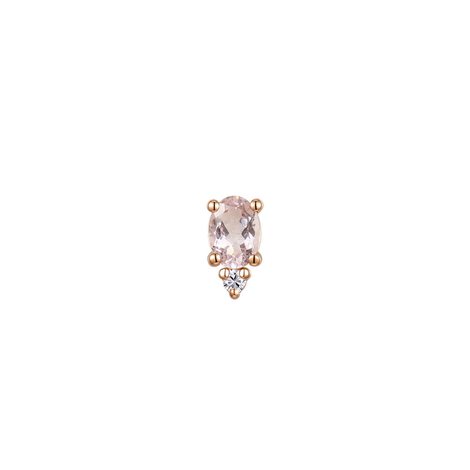 Pippa Diamond Grande - Oval Morganite
