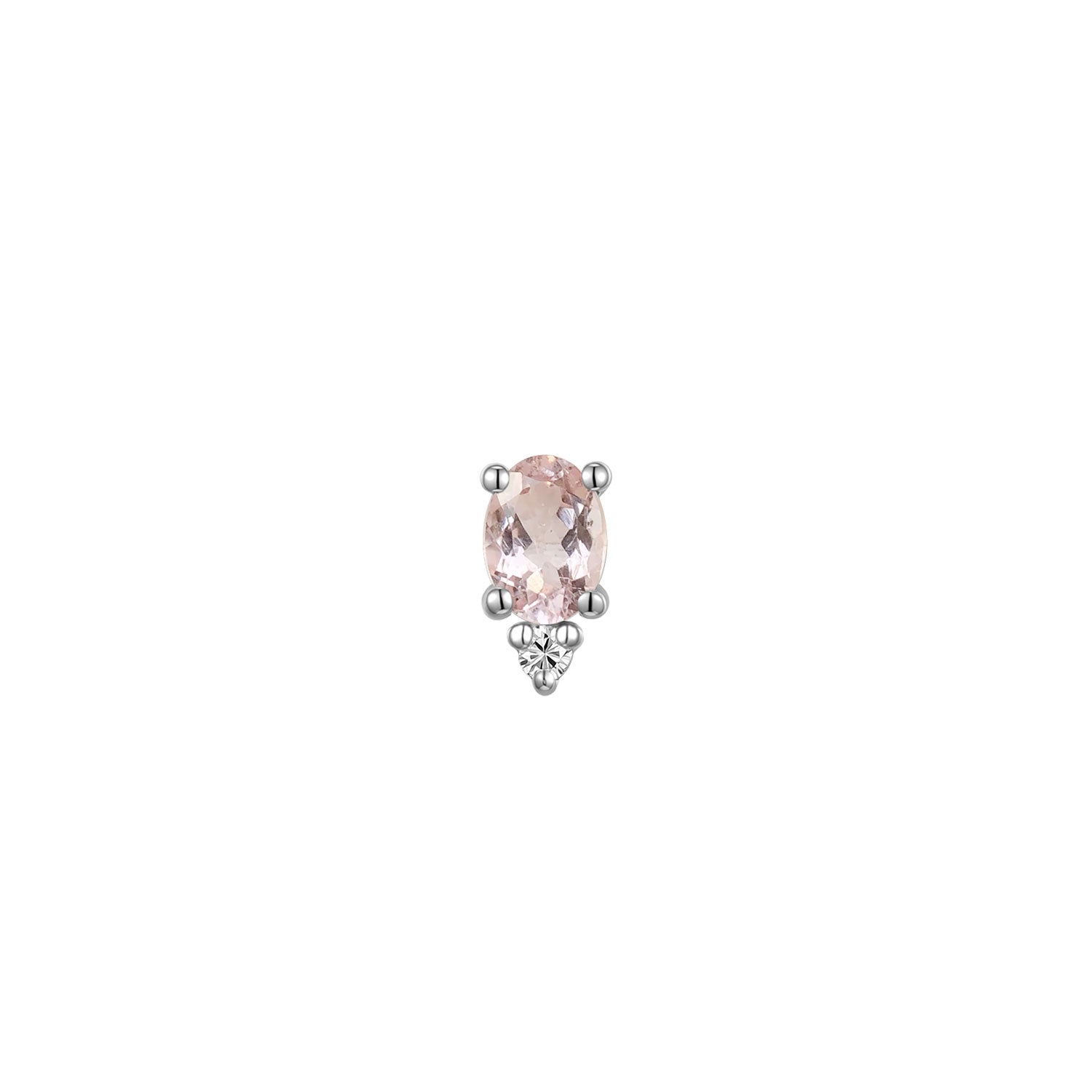 Pippa Diamond Grande - Oval Morganite