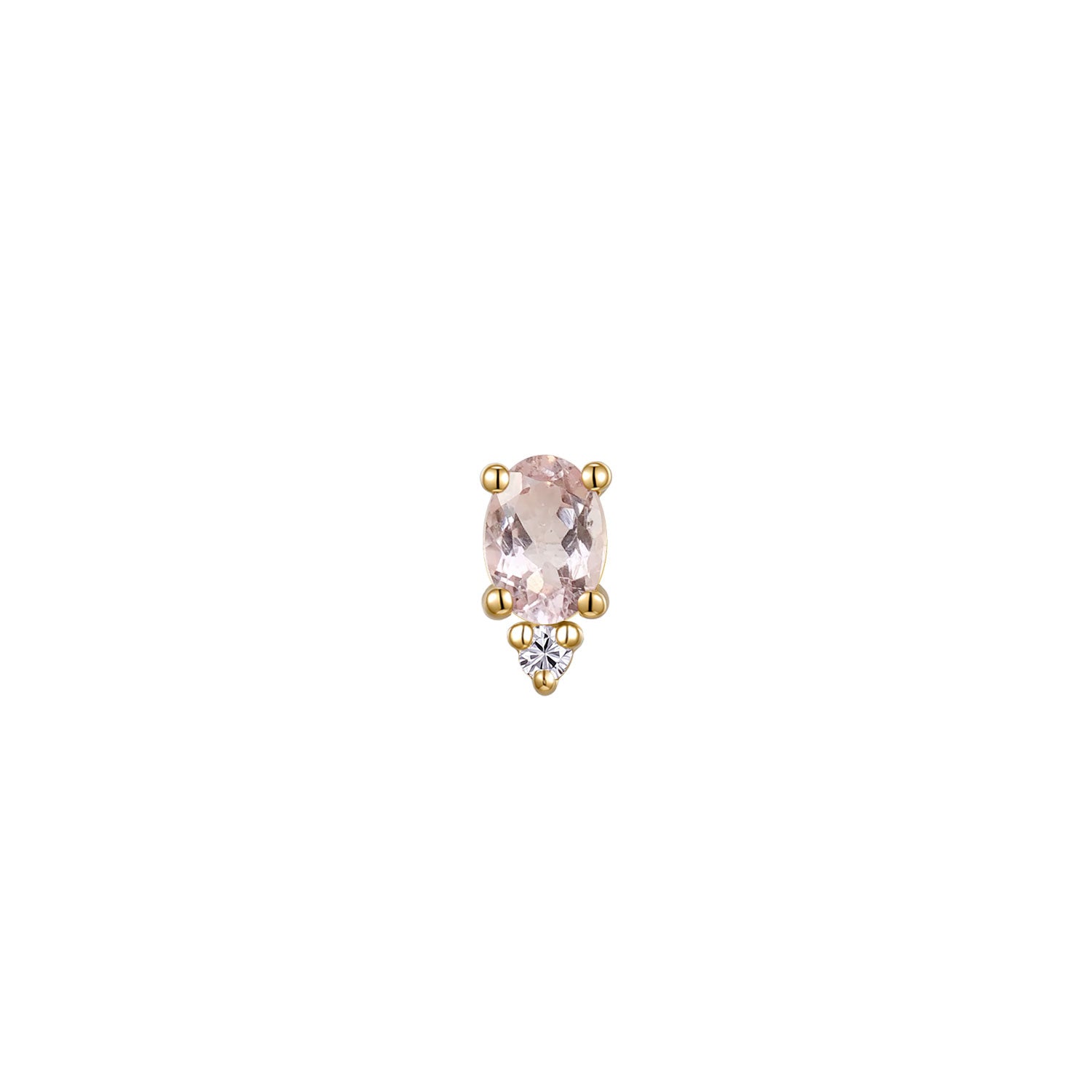 Pippa Diamond Grande - Oval Morganite