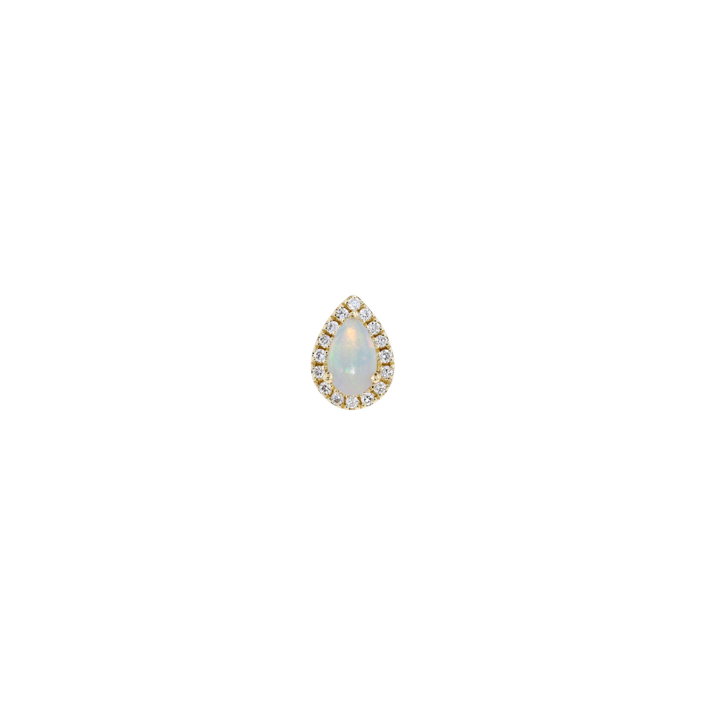 Diamond Halo - Pear Cabochon