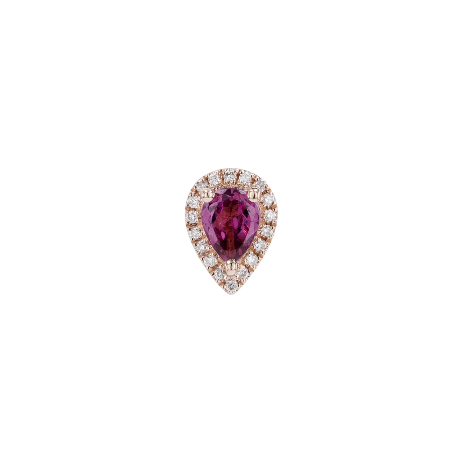 Pear Gemstone with Diamond Halo