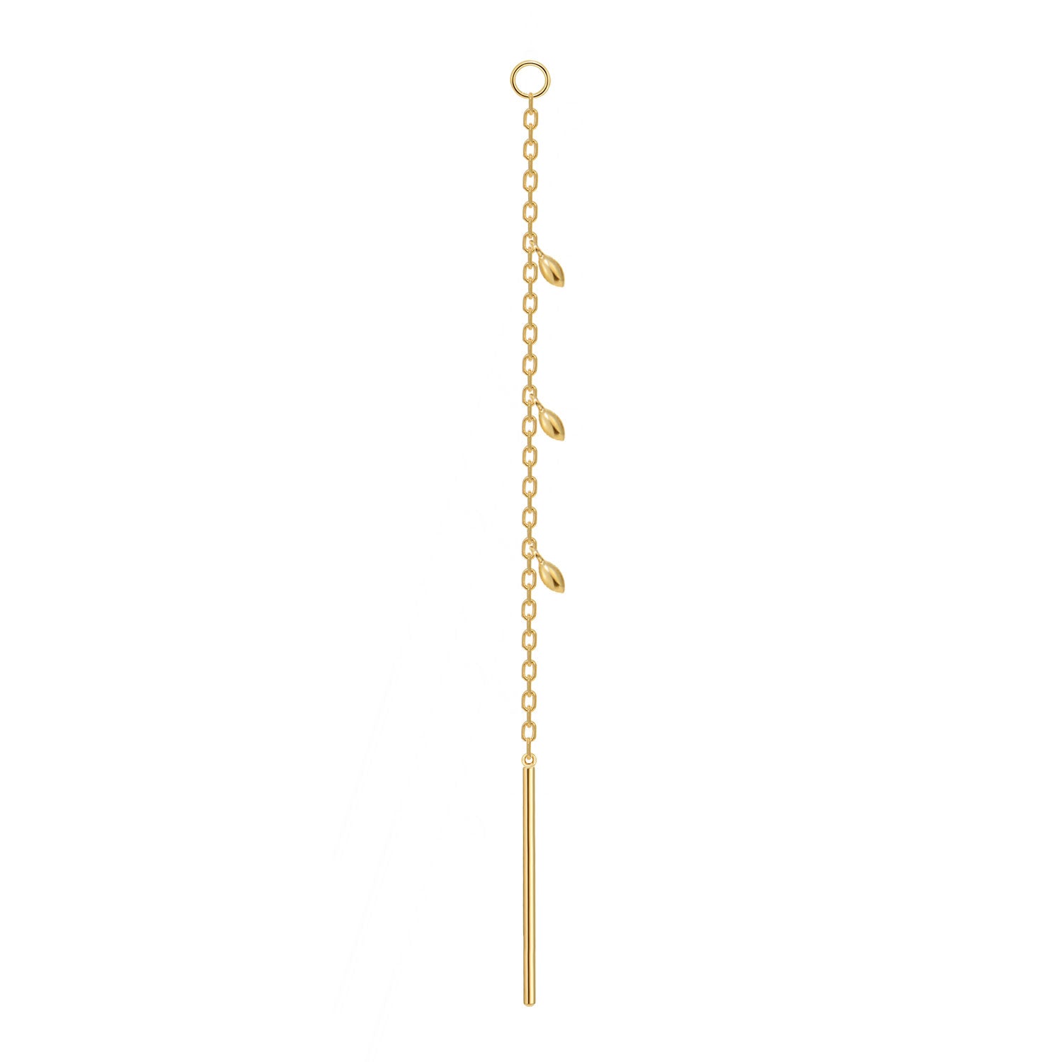 Threader - Dripping Marquise Gold Beads and Jump Ring Short