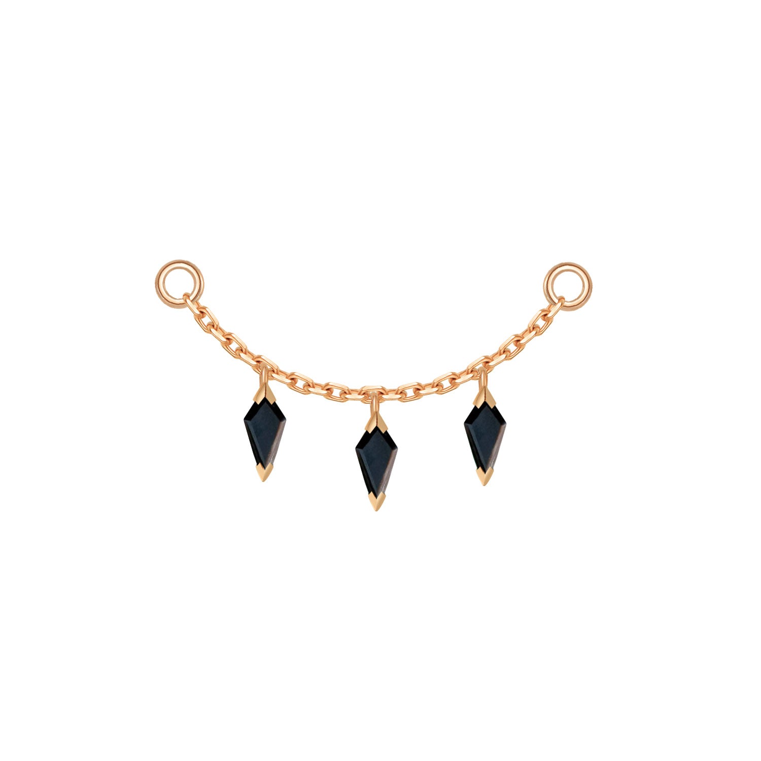 Chain with 3 Dripping Kite Gemstones