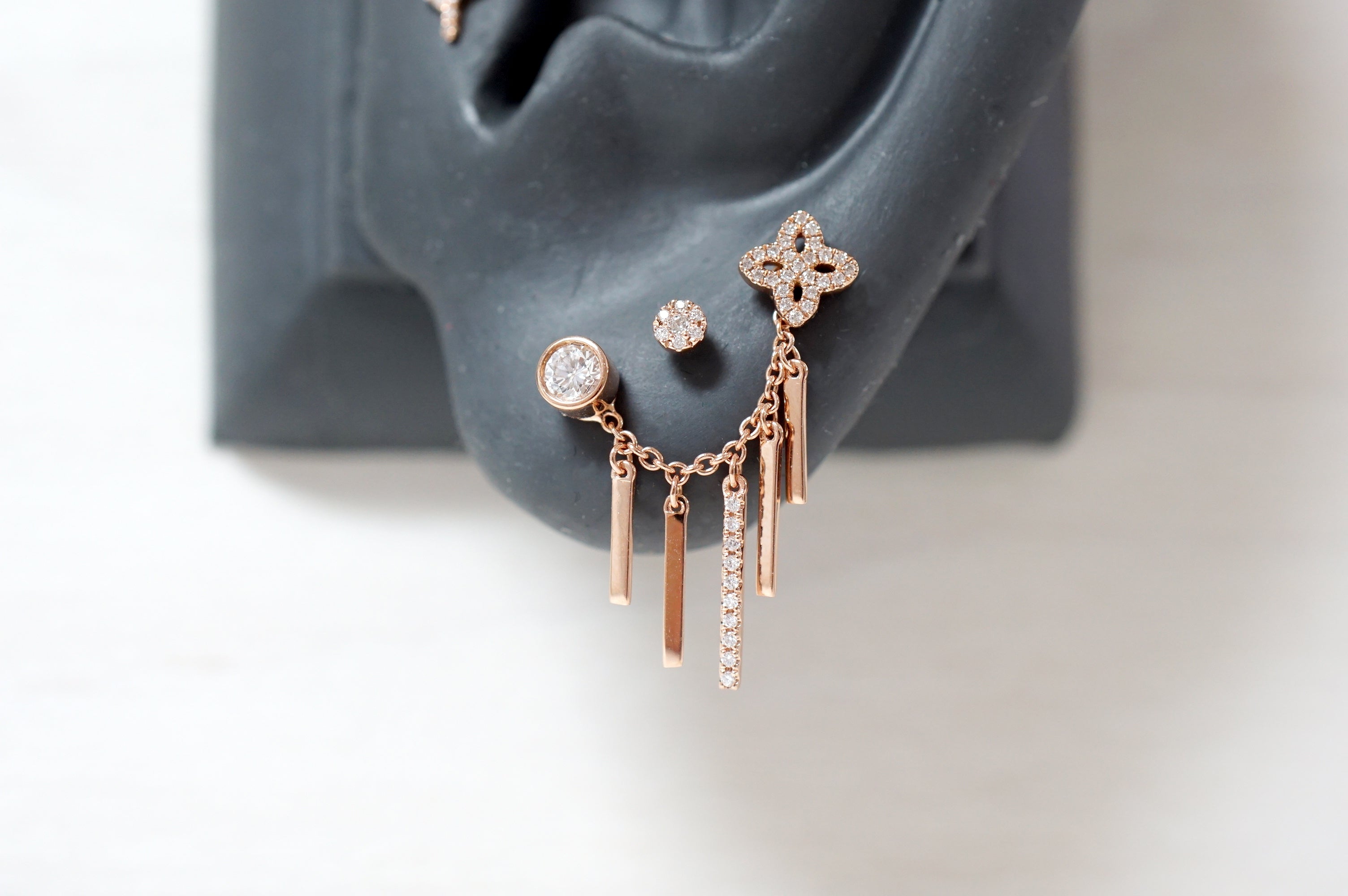 Chain with Dripping Gold Bars