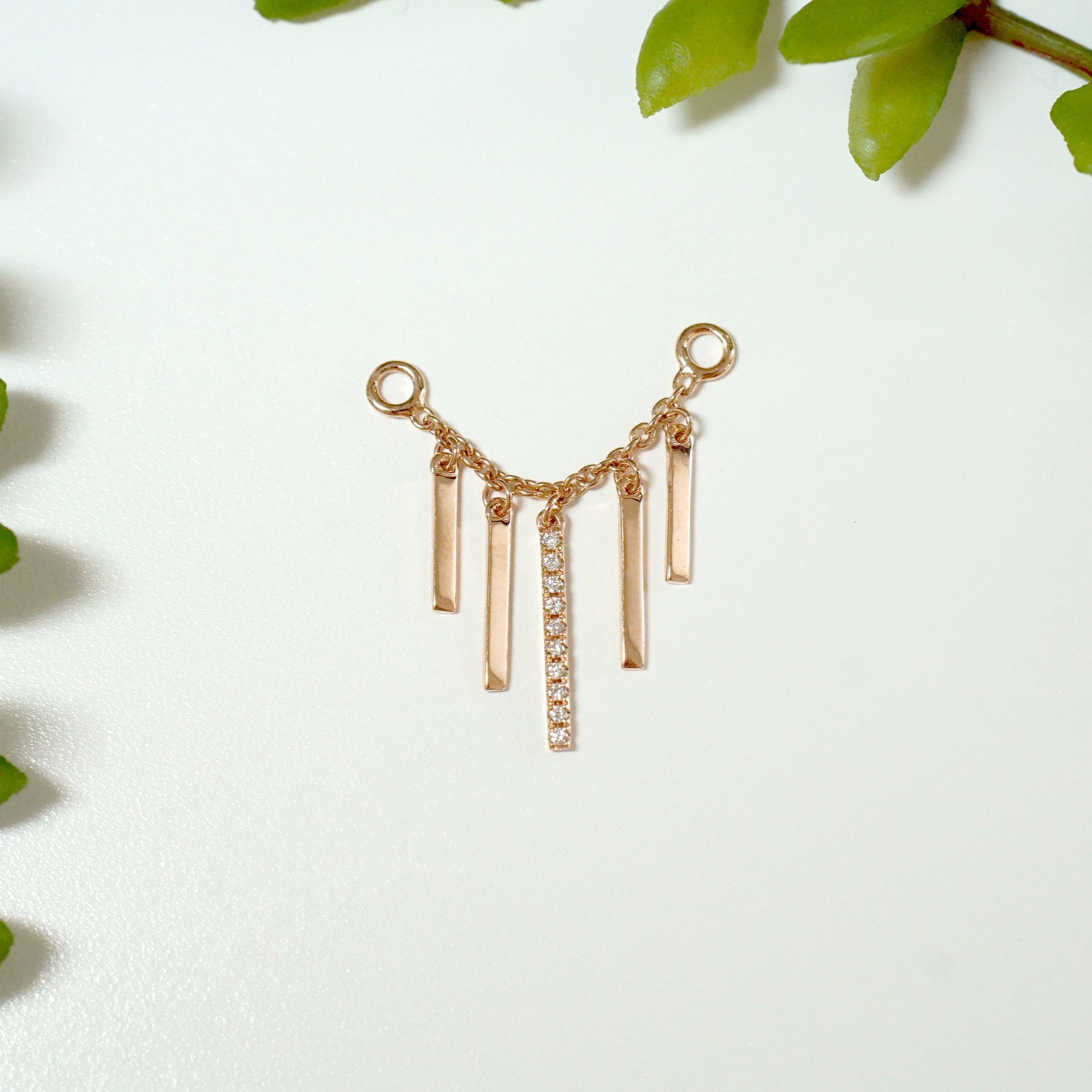 Chain with Dripping Gold Bars