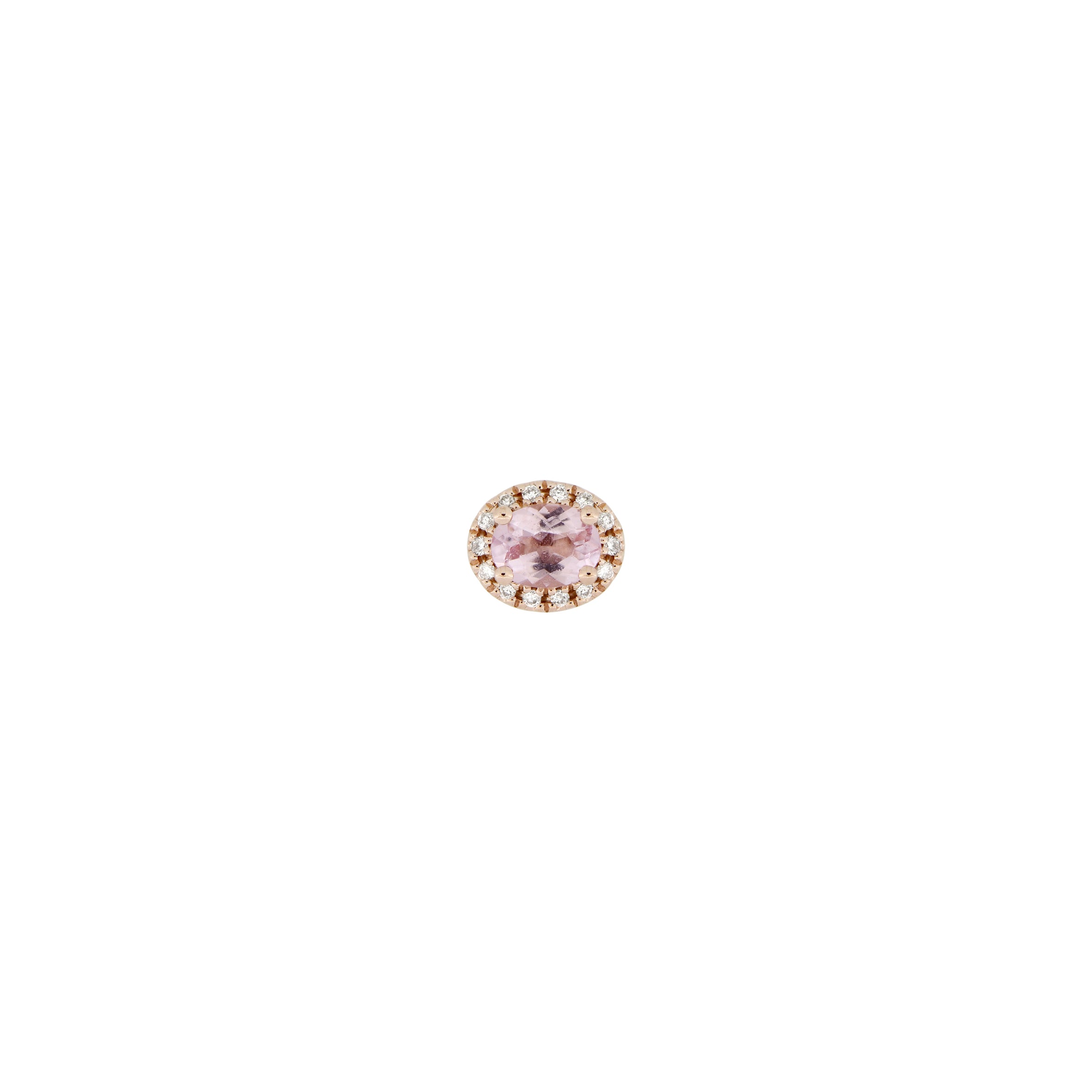 Morganite with Diamond Halo