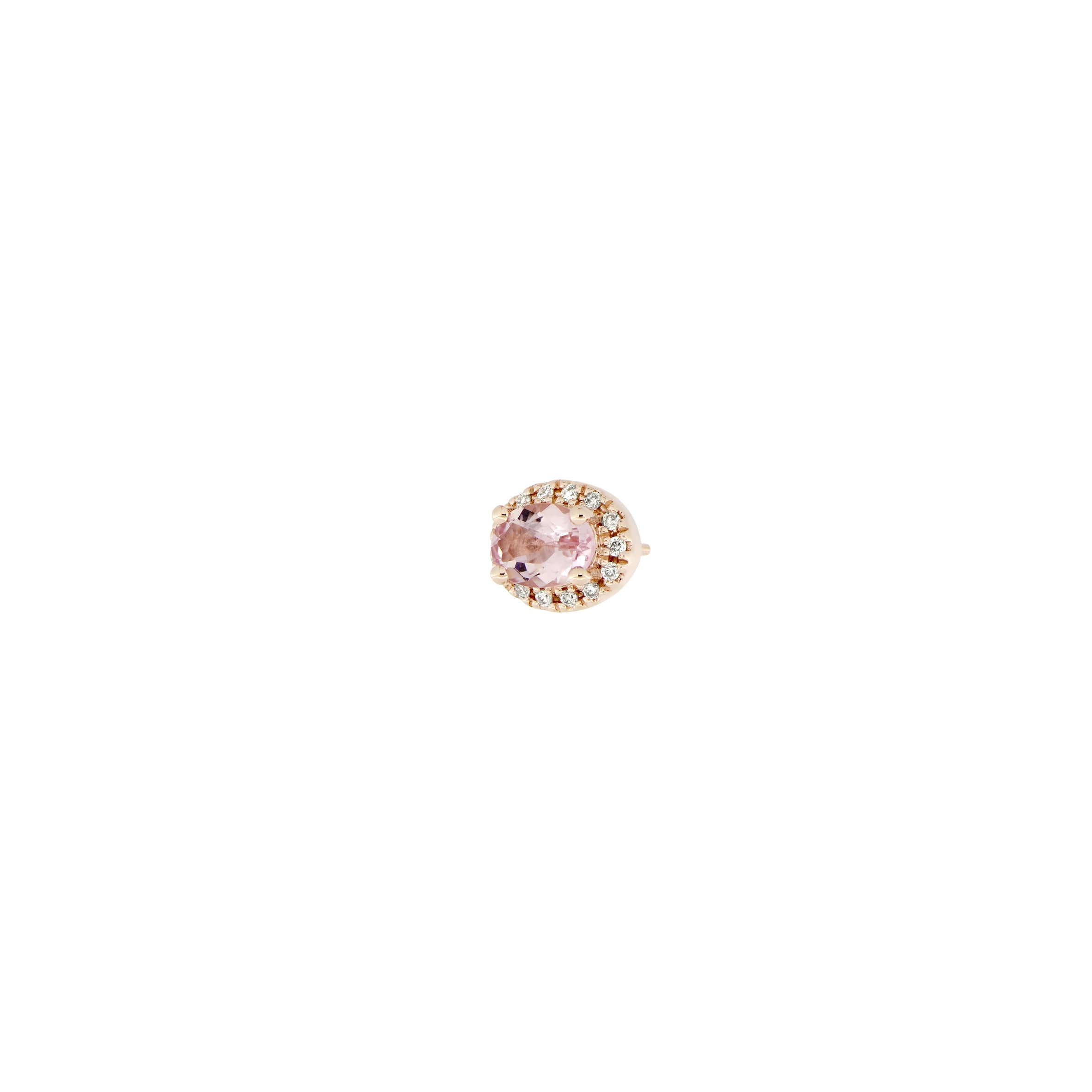 Morganite with Diamond Halo