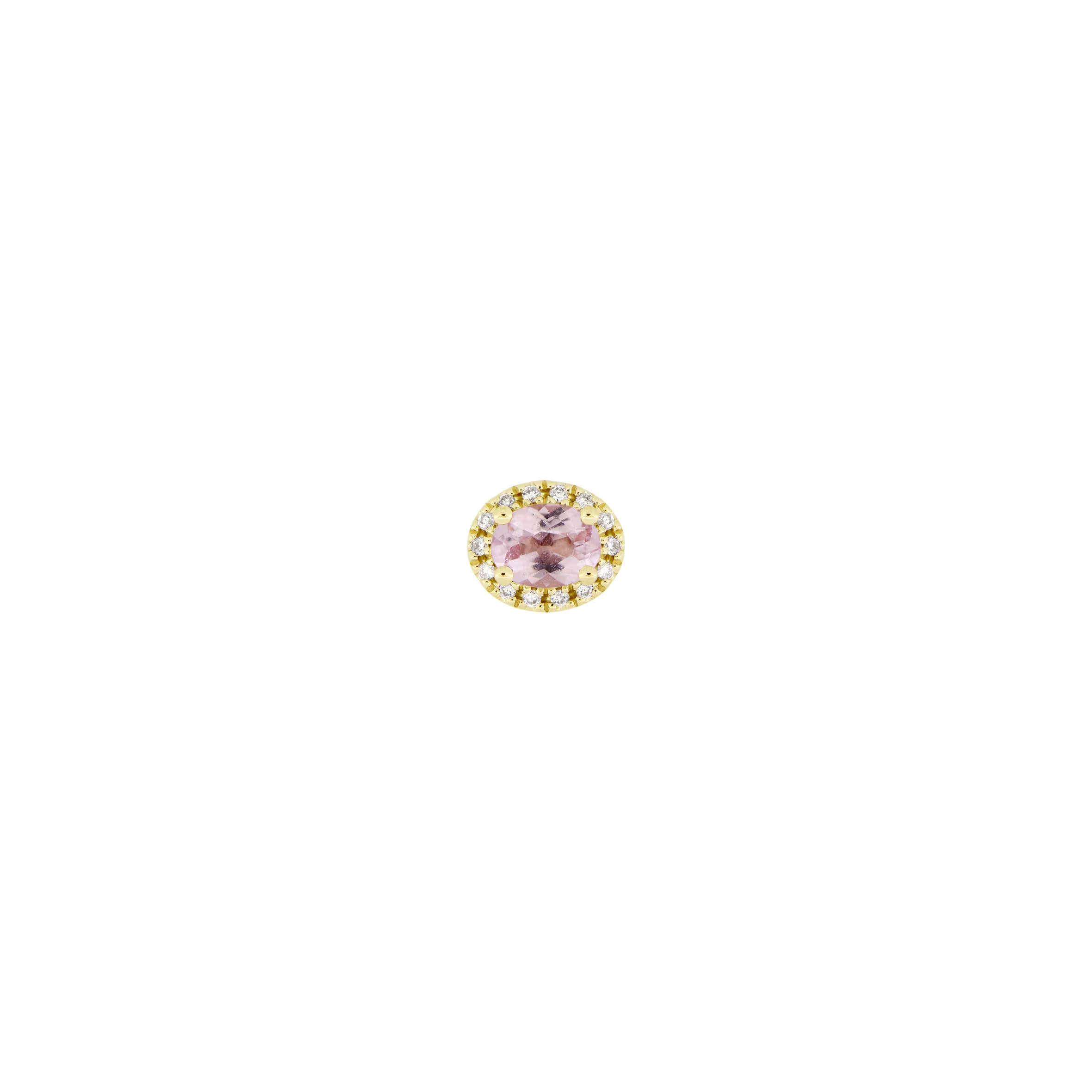 Morganite with Diamond Halo